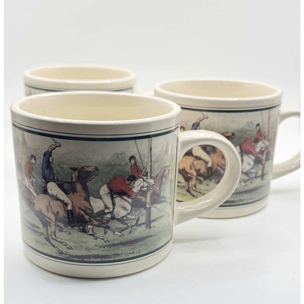Vintage Ralph Lauren Polo Match Coffee Mug Cup Korea  Set Of 3